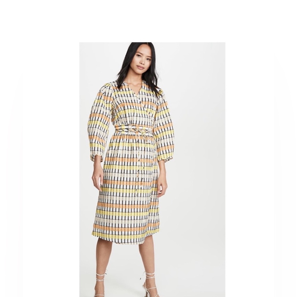 Baum und Pferdgarten Abylene Dress in yellow and orange check size 36